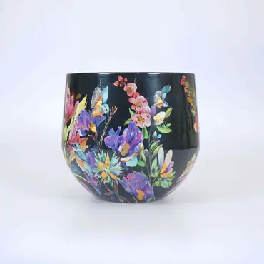 Lammie Exclusieve Collectie Pot midnight bloom d28h25cm - afbeelding 1