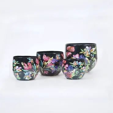 Lammie Exclusieve Collectie Pot midnight bloom d33h28cm - afbeelding 4