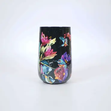 Lammie Exclusieve Collectie Vaas midnight bloom d16h26cm - afbeelding 1