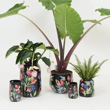 Lammie Exclusieve Collectie Vaas midnight bloom d16h26cm - afbeelding 5