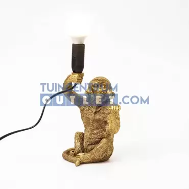 Lamp cheeta poly l12b12h29cm goud