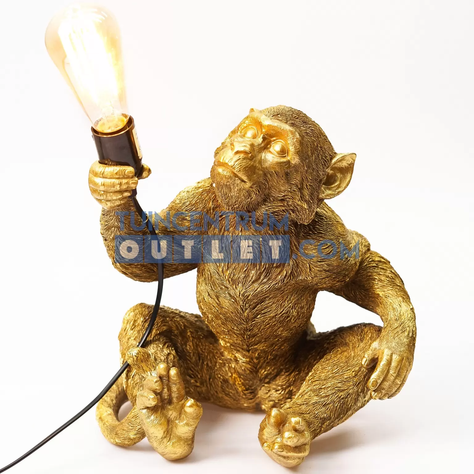 telegram Archeologie Kliniek Lamp cheeta polyst l33b31h37.5cm goud - Tuincentrum Outlet