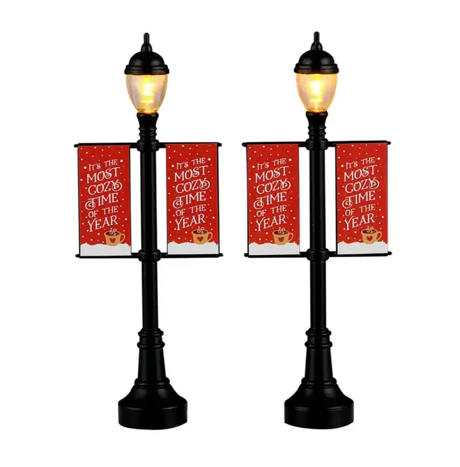 Lamp post banners  set of 2  b/o (4.5v)