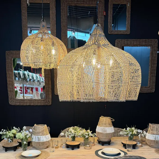 Lamp slimit d102h85cm blond, Van der Leeden, Tuincentrumoutlet.com
