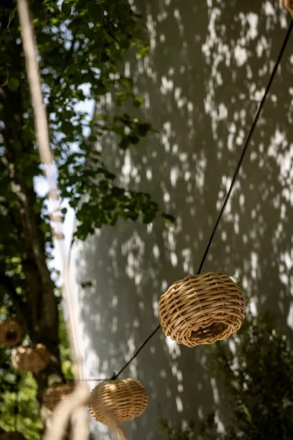 Lampion rotan d25h16cm naturel 10st - afbeelding 1
