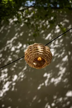 Lampion rotan d25h16cm naturel 10st - afbeelding 2