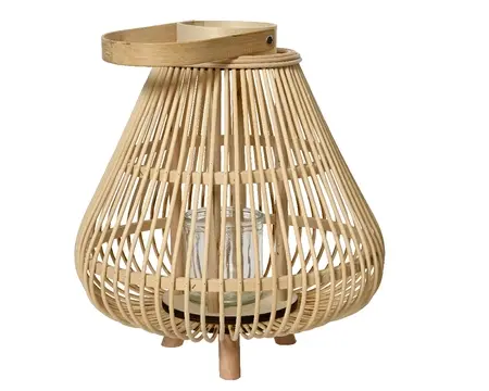 Lantaarn bamboe d29h31cm ntrl