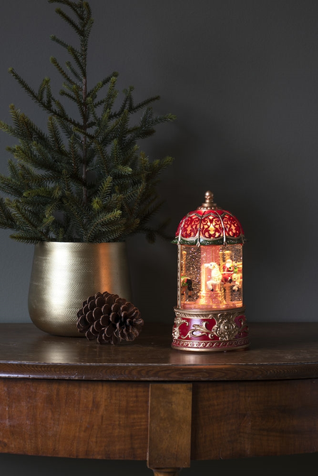 Lantaarn caroussel rood usb/bo sfeer, Konstsmide, tuincentrumoutlet