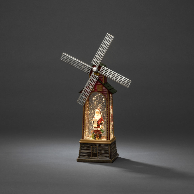 Lantaarn windmolen rood usb/bo, Konstsmide, tuincentrumoutlet