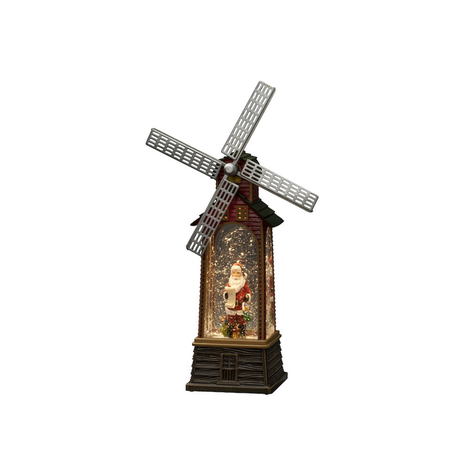 Lantaarn windmolen rood usb/bo wit, Konstsmide, tuincentrumoutlet