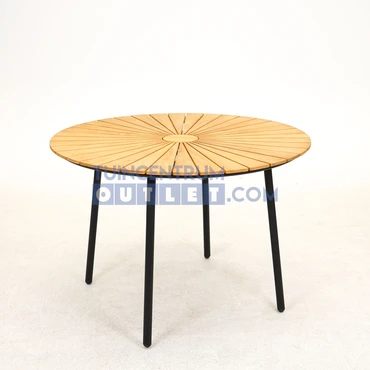 Vita Lavras teaktafel 120 cm, tuincentrumoutlet.com, foto 2