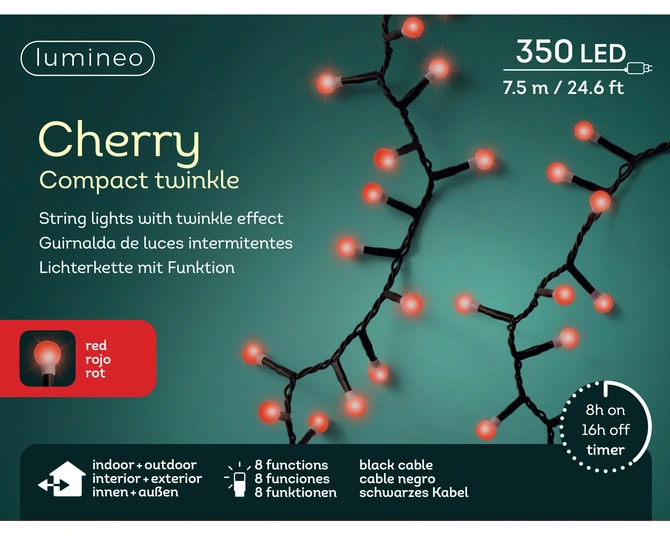 LED cherry lights 8 functie twinkel effect buiten - afbeelding 3