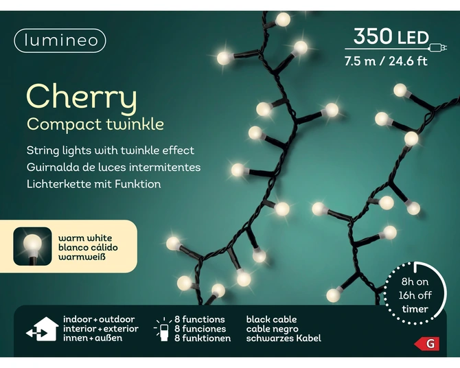 LED cherry lights 8 functie twinkel effect buiten - afbeelding 4