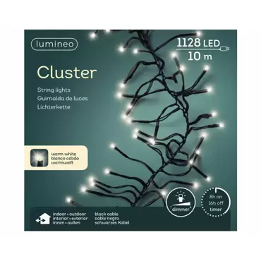 LED clusterverlichting l10m warm wit, Lumineo, tuincentrumoutlet