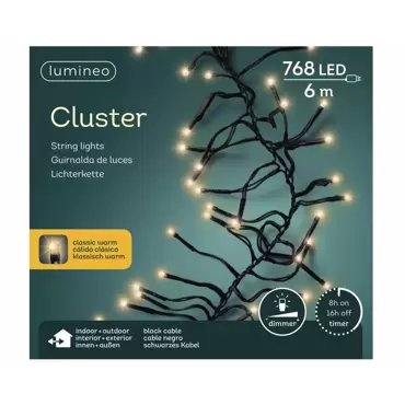 LED clusterverlichting l6m klassiek warm, Lumineo, tuincentrumoutlet