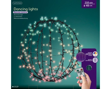 Led dancing bal d48cm zwrt/chng, kaemingk, tuincentrumoutlet