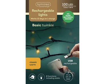 LED duracharge basic lights 8 functie twinkel effect buiten - afbeelding 2