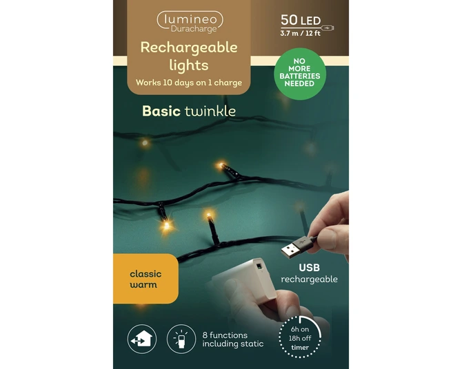 LED duracharge basic lights 8 functie twinkel effect buiten - afbeelding 2