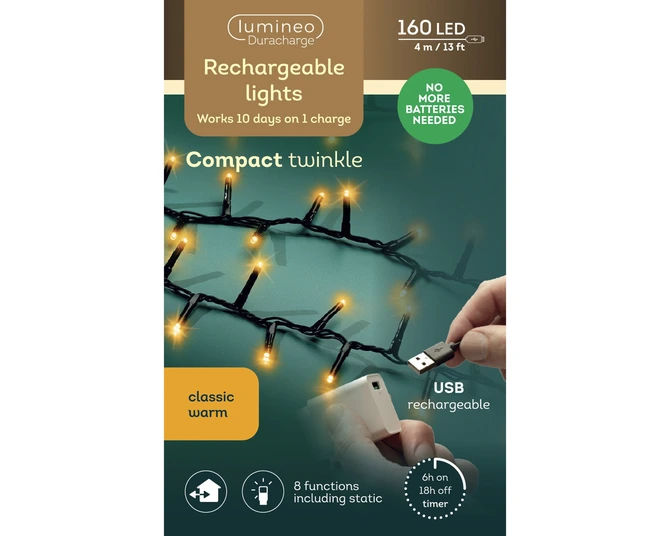 LED duracharge compact lights 8 functie twinkel effect buiten - afbeelding 2