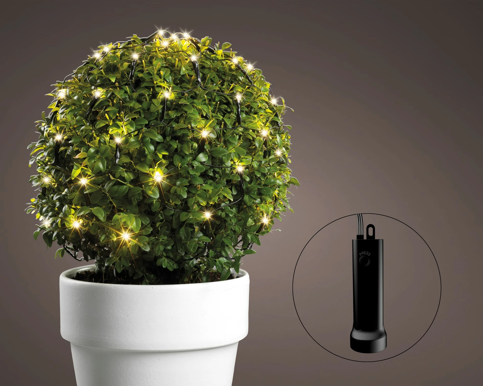 Kaemingk LED-Dauerleuchte Serie XL – 27,5 M Kette, 368 Warmweiße LEDs, Batteriebetrieb Mit 6-Stunden-Timer