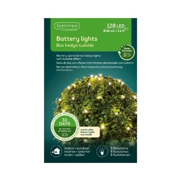 Led durawise buxusnet d80cm128l ww, lumineo, tuincentrum outlet