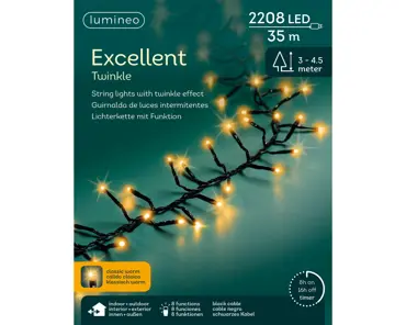 Led excel 3500cm-2208l grn/klwarm, lumineo, tuincentrumoutlet.com