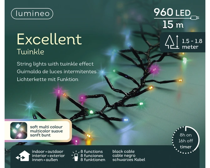 LED excellent lights pvc 8 functie twinkel effect buiten - afbeelding 4