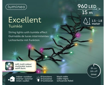LED excellent lights pvc 8 functie twinkel effect buiten - afbeelding 4