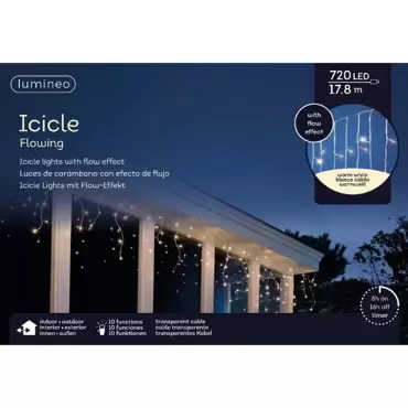 Led icicle lights l17,8m, Lumineo, tuincentrumoutlet