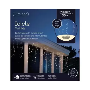 Led icicle xl twinkle l30m, Lumineo, tuincentrumoutlet