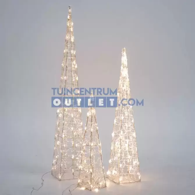 LED piramide acryl steady H89cm, Lumineo, www.tuincentrumoutlet.com