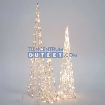 LED piramide acryl steady H89cm, Lumineo, www.tuincentrumoutlet.com