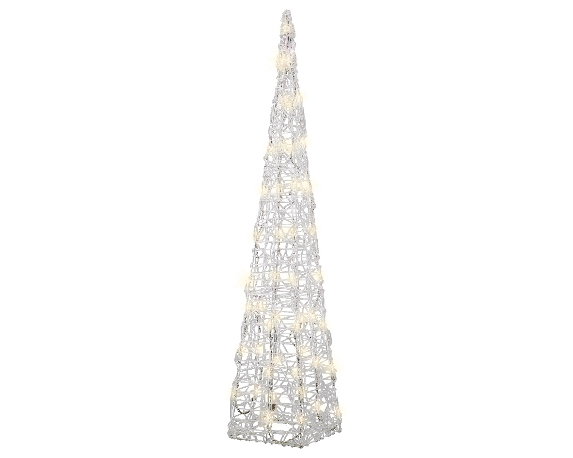 Led piramide l17b17h89cm trnsprnt/wwt