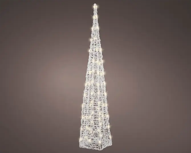 Led piram l22b22h118cm trnsprnt/wwt sfeer, Lumineo, tuincentrumoutlet