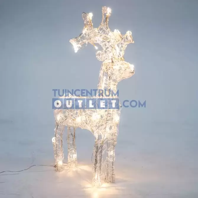 LED rendier acryl steady H120cm, Lumineo, www.tuincentrumoutlet.com