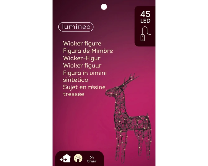 LED rendier wicker steady buiten - afbeelding 3