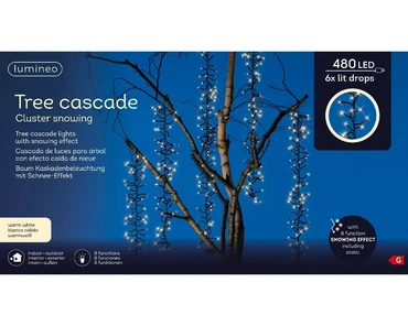 Led treecascade 6xl2m-480l w.wit, Lumineo, Tuincentrum Outlet