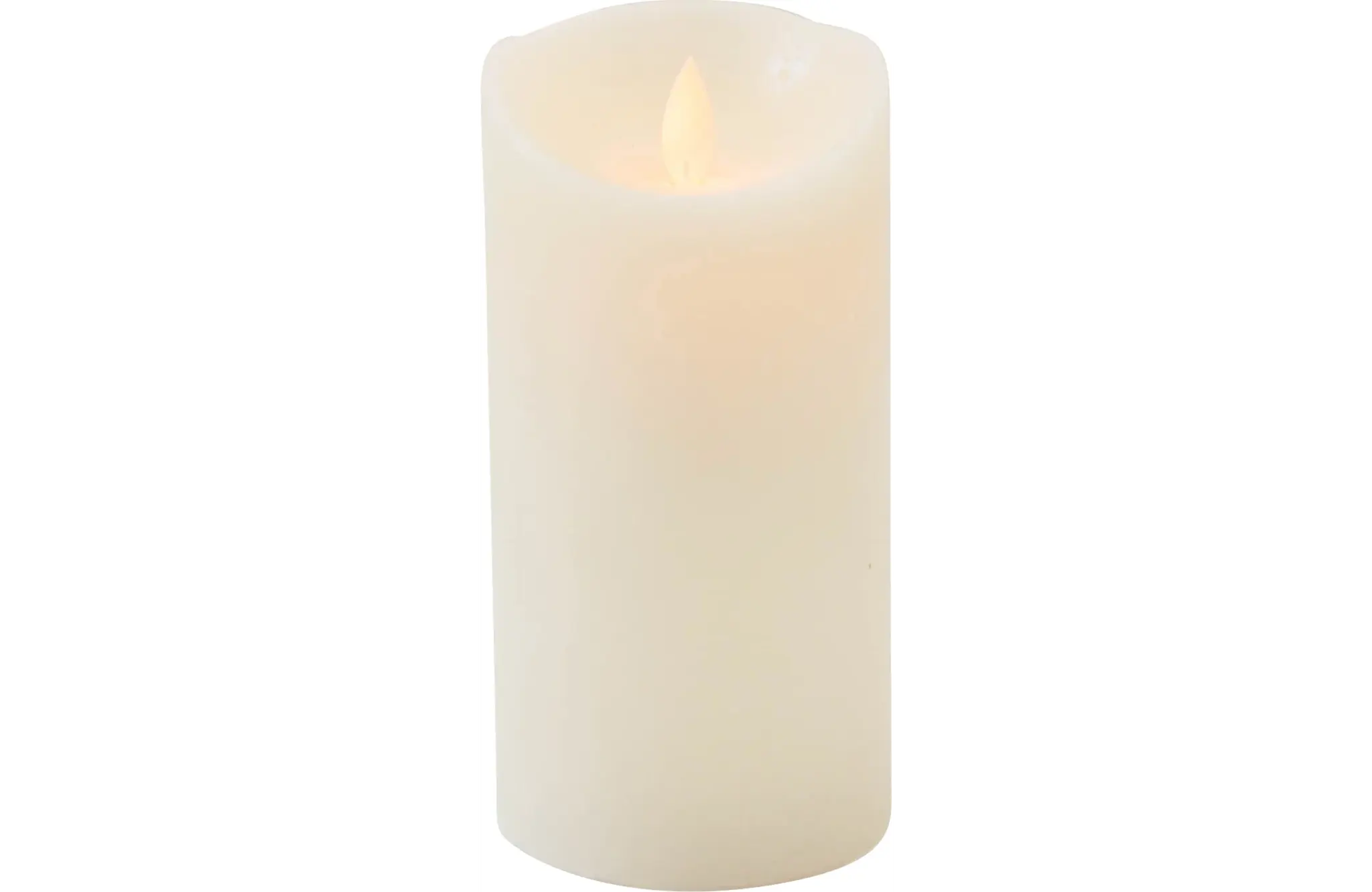 Ledkaars wax+vlam h15cm bo ivoor afbeelding