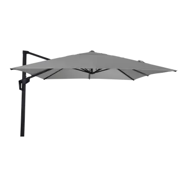 Libra 2,5x2,5m grijs met verrijdbare 70kg voet parasol, Lesli Living, tuincentrumoutlet