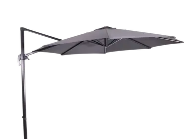 Libra 3m grijs met verrijdbare 70kg voet parasol, Lesli Living, tuincentrumoutlet