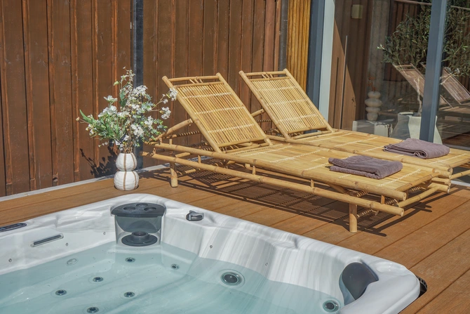 Ligbed Bamboe Loungebed Buiten Lesli Living - afbeelding 12