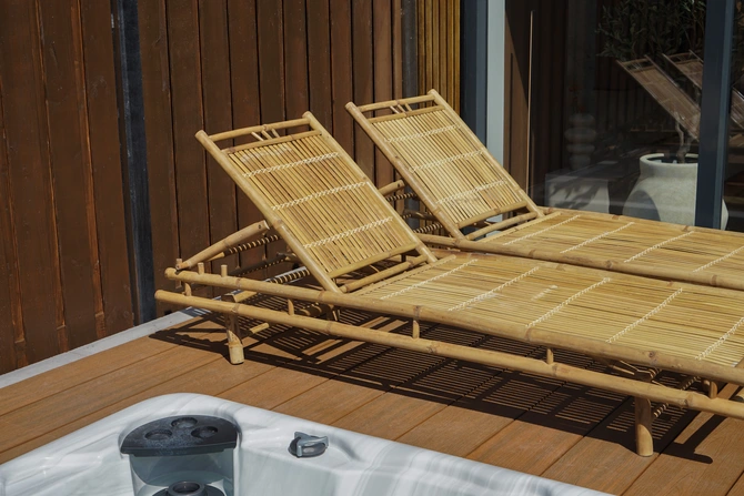 Ligbed Bamboe Loungebed Buiten Lesli Living - afbeelding 15