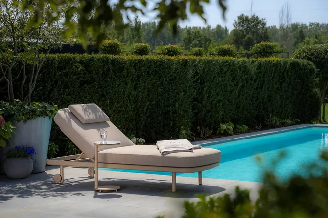 Ligbed Milano Latte Kussens Hoofdsteun 4SO Sunbed Verstelbaar Bed Buiten Tuin 4 Seasons Outdoor - afbeelding 5