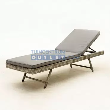 Ligbed Valencia Smoke Grijs Aluminium Wicker Bed Buiten Lesli Living