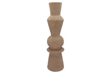 LISBOA BROWN VASE CURVES 20X20X72CM NM, Daan Kromhout, tuincentrumoutlet.com