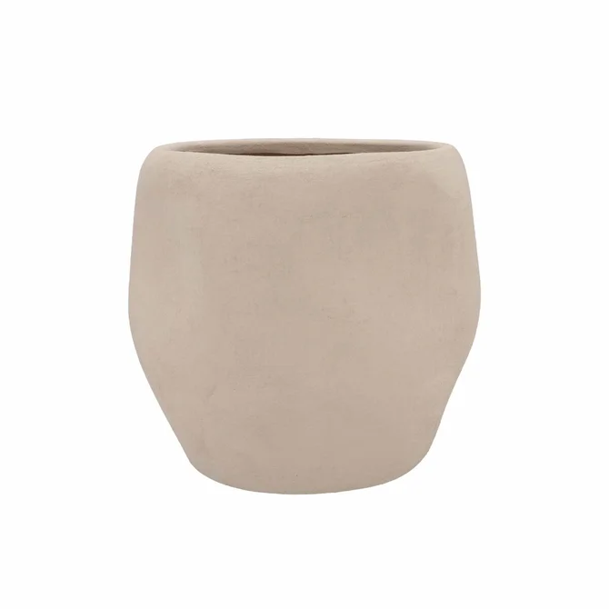Lisboa organische bloempot voor binnen 14X14X13CM zand - afbeelding 1