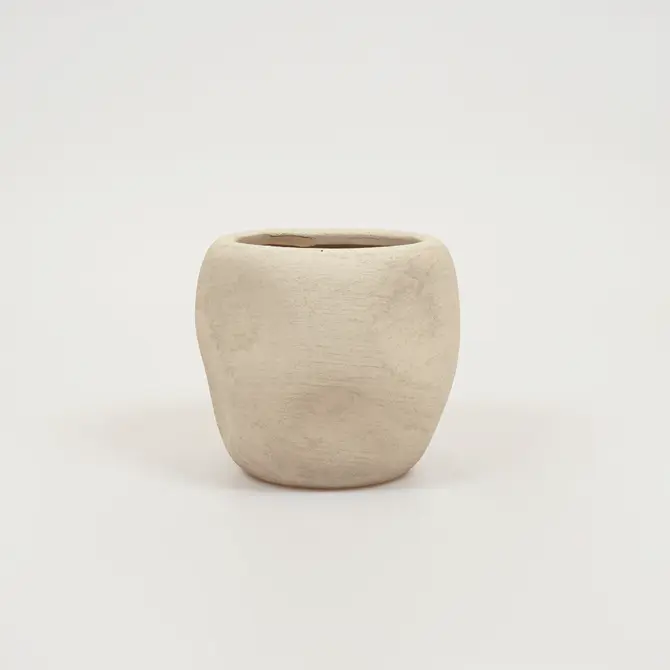 Lisboa organische bloempot voor binnen 16X16X15CM zand, Daan Kromhout, Tuincentrumoutlet.com