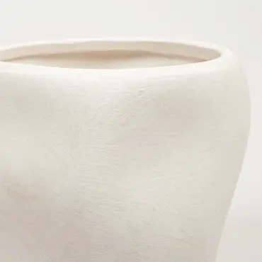 Lisboa organische bloempot voor binnen 20X20X18CM wit, Daan Kromhout, Tuincentrumoutlet.com