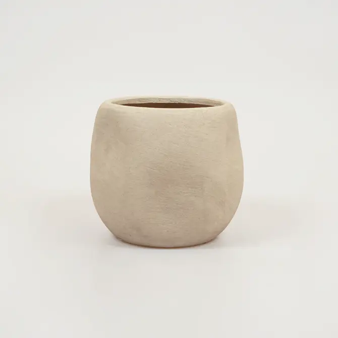 Lisboa organische bloempot voor binnen 20X20X18CM zand, Daan Kromhout, Tuincentrumoutlet.com