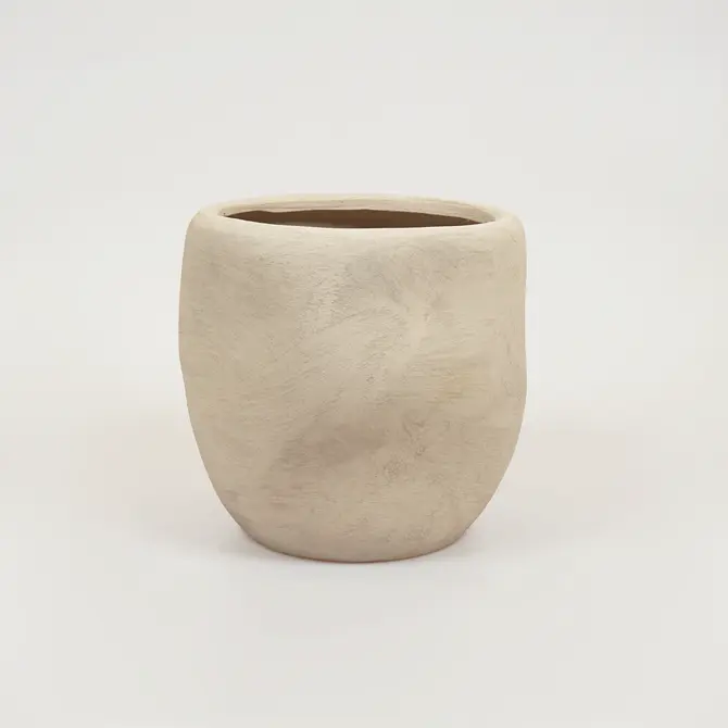 Lisboa organische bloempot voor binnen 24X24X23CM zand, Daan Kromhout, Tuincentrumoutlet.com